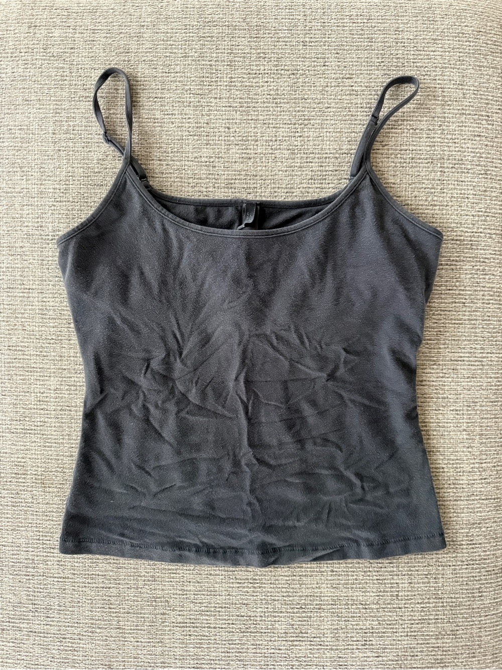 SKIMS Cotton Jersey Scoop Neck Cami Tank ash grey XS